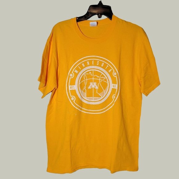Minnesota Mens Tshirt Yellow Size Large Short Sleeve Coca Cola Subway On Back - Picture 1 of 3